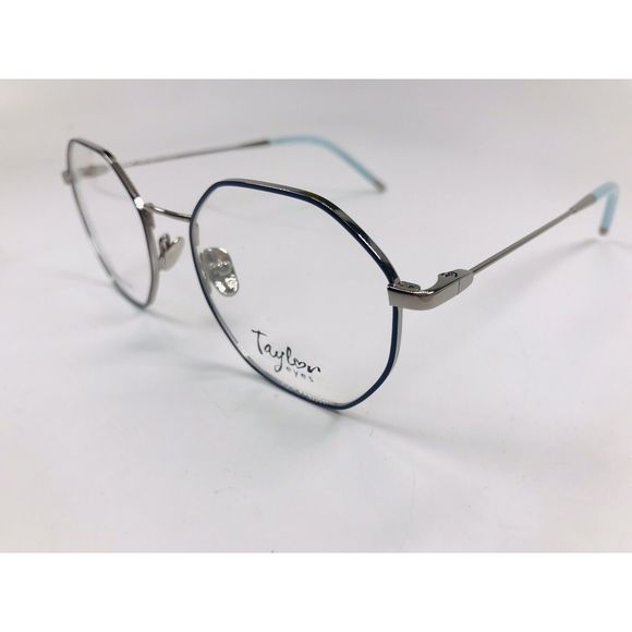 NEW Taylor Eyes Teal & Silver Hexagon MAREN Eyeglasses 51/18/145 main image 10